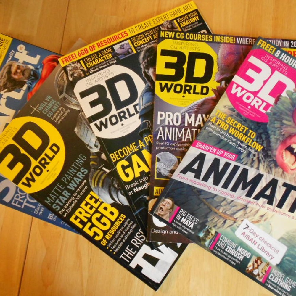3D World Lot of 4 Magazines